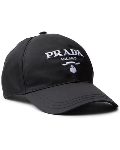 Prada Logo-embroidered Baseball Cap - Black