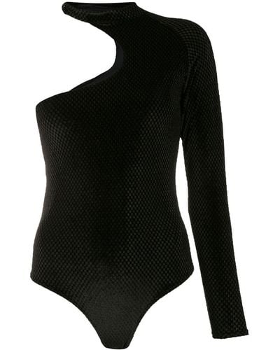 Amir Slama Single-sleeve Velvet Body - Black