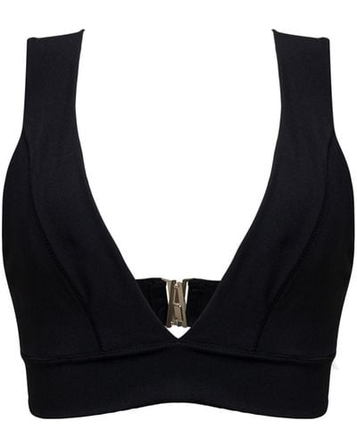 UMA | Raquel Davidowicz Jornal V-neck Bikini Top - Black