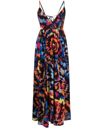 Chufy Maxi-jurk Met Print - Blauw