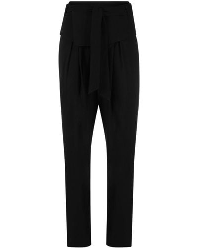 Emporio Armani Slim Detachable Basque Pants - Black