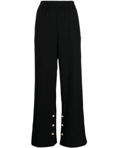 B+ AB Decorative button-detail trousers - Negro