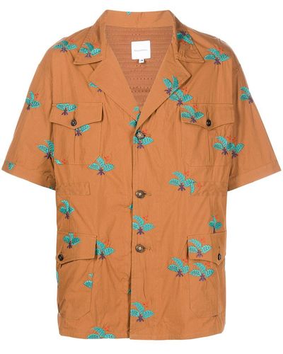 Sasquatchfabrix. Hiiragi Embroidery Safari Shirt - Brown