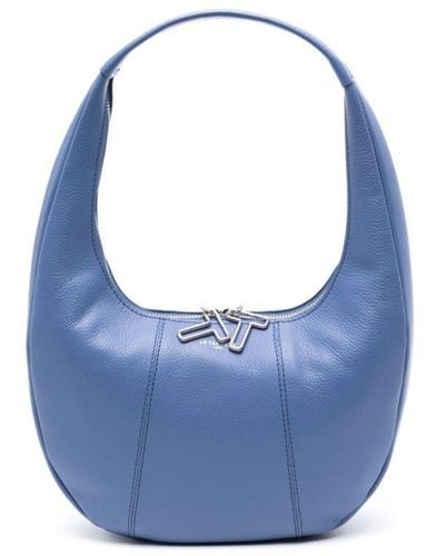 Le Tanneur Medium Juliette Leather Shoulder Bag - Blue