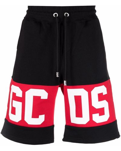 Gcds Shorts sportivi con logo - Rosso