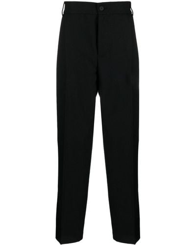 Versace Pantalon de costume à coupe droite - Noir