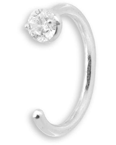The Alkemistry 18kt White Gold Loop Diamond Single Hoop Earring