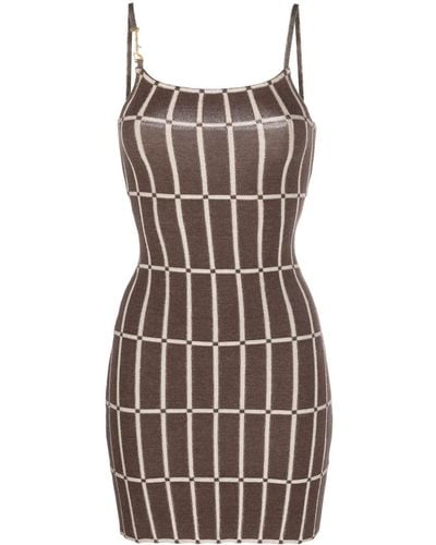 Jacquemus Maille Malha Knitted Dress - Brown
