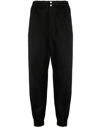 Alexander McQueen Pantalon en coton à coupe fuselée - Noir