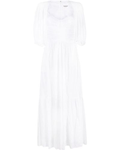 Isabel Marant Leoniza Gathered Midi Dress - White