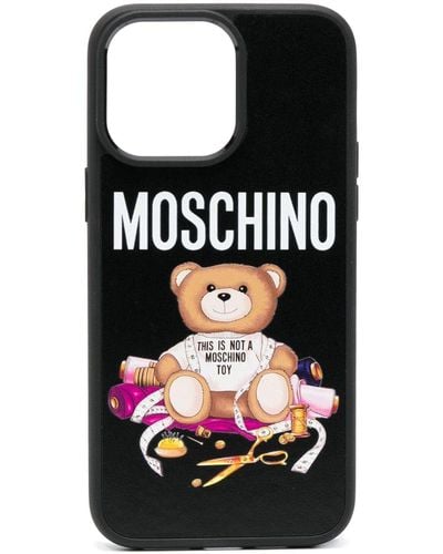 Moschino Coque d'iPhone à motif Teddy - Noir