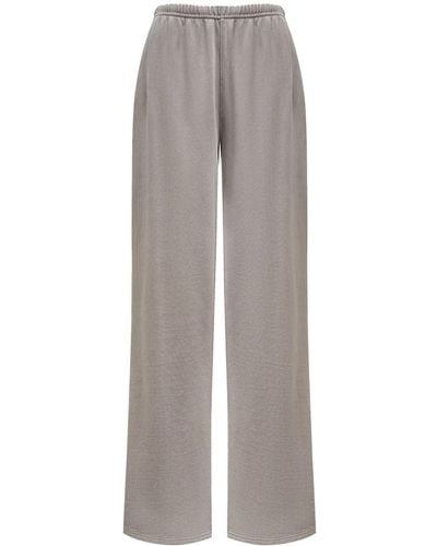 12 STOREEZ Garment-dyed Cotton Track Trousers - Grey