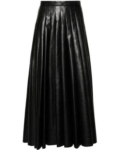 Junya Watanabe High-waisted Pleated Skirt - Black