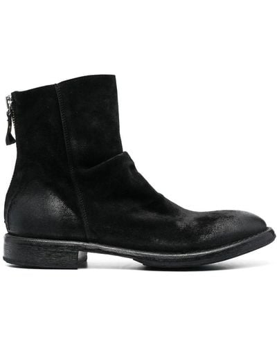 Moma Distressed-effect Ankle Boots - Black