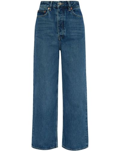Samsøe & Samsøe Organic Cotton Straight-leg Jeans - Blue