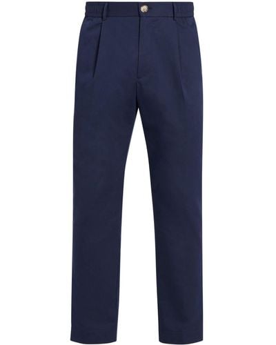 CHE Pantalon chino à design plissé - Bleu