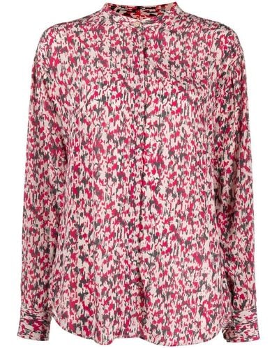 Isabel Marant Patterned Button-up Blouse - Red