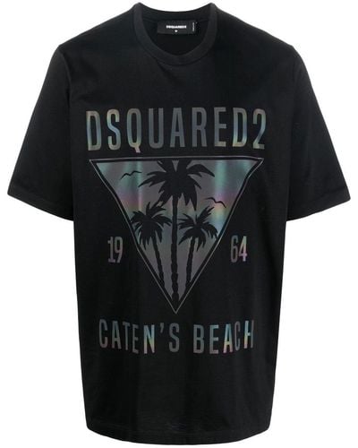DSquared² ディースクエアード グラフィック Tシャツ - ブラック