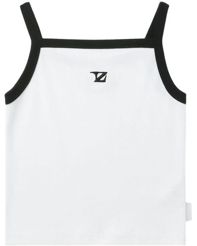 Izzue Top con logo bordado - Negro