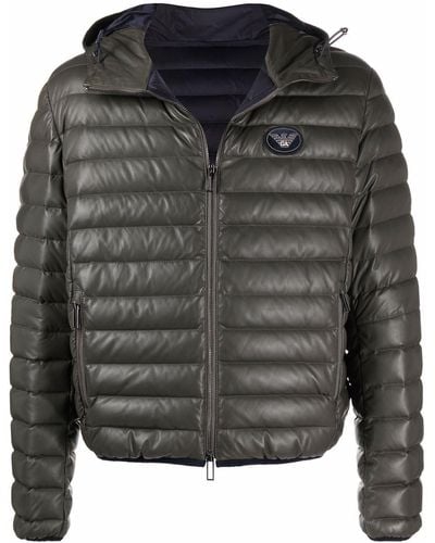 Emporio Armani Padded Down Hooded Jacket - Multicolour