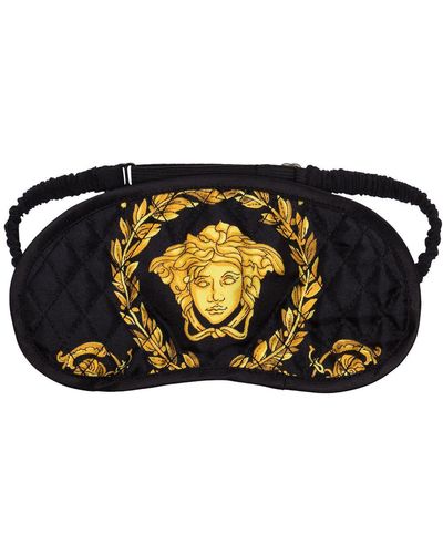 Versace Masque de sommeil à imprimé baroque - Noir