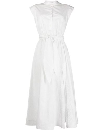 Etro ノースリーブ ベルテッド ドレス - ホワイト