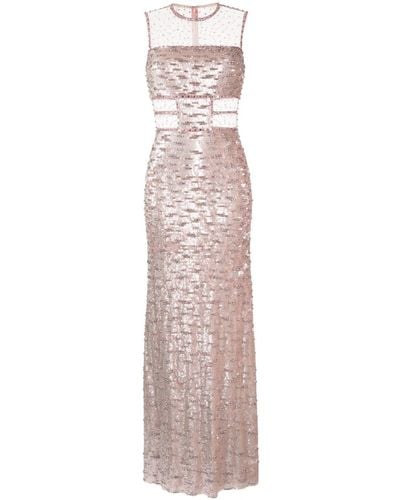 Jenny Packham Nixie Sequinned Tulle Gown - Purple