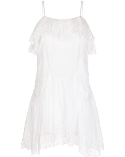 Isabel Marant Keoly Broderie-anglaise Cotton Dress - White