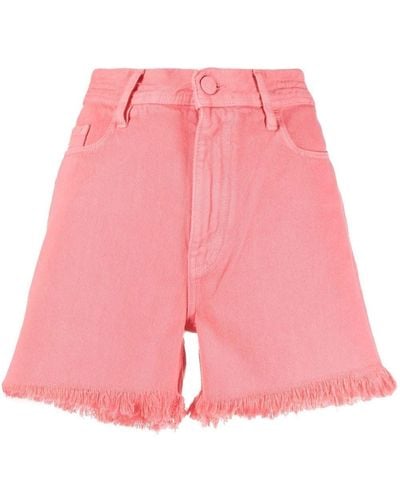 Jacob Cohen Bella Frayed-hem Shorts - Pink