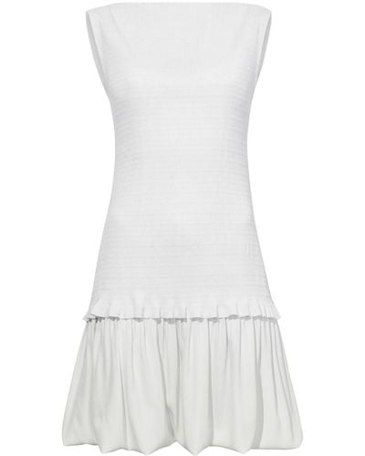 Proenza Schouler Layered Seersucker Mini Dress - White
