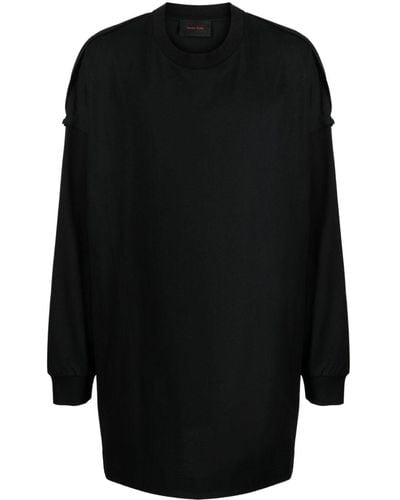 Simone Rocha T-shirt en jersey et coton mélangés - Noir