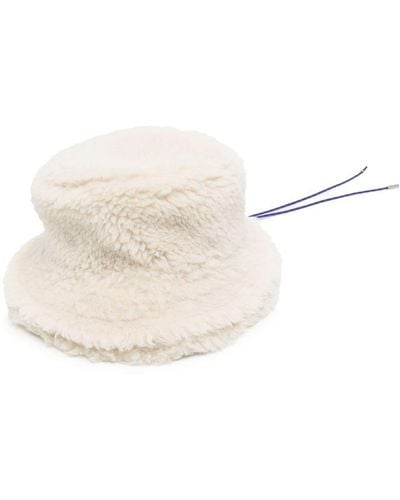 Sacai Textured Wool Bucket Hat - Natural