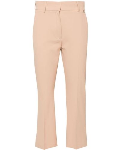 Liu Jo Mid-rise Cropped Trousers - Natural