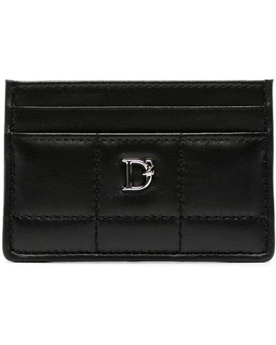 DSquared² D2-plaque Matelassé Card Holder - Black