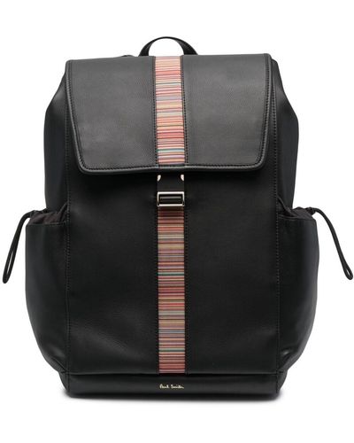 Paul Smith Artist-print Leather Backpack - Black