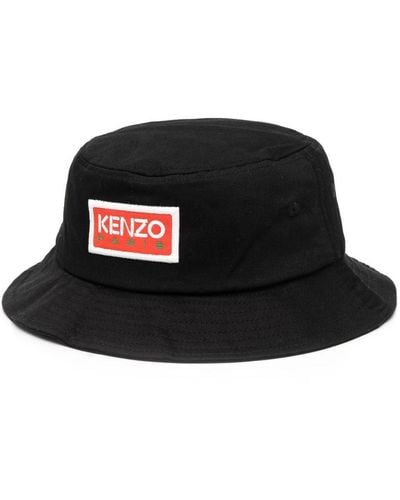 KENZO Bob à logo brodé - Noir