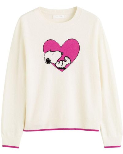 Chinti & Parker Heart Snoopy セーター - ホワイト
