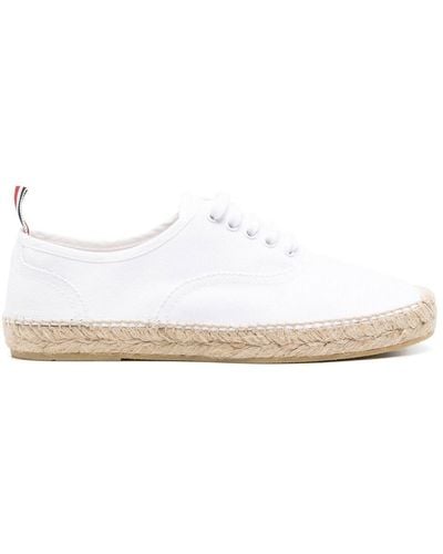 Thom Browne Jute-sole Lace-up Sneakers - White
