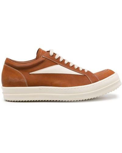 Rick Owens Vintage Leather Sneakers - Brown