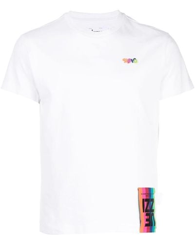 Izzue Logo-patch Cotton T-shirt - White
