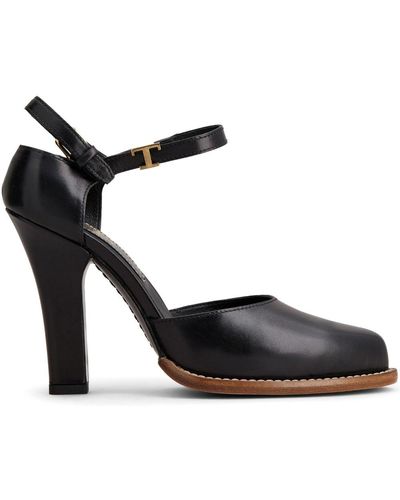 Tod's Logo-plaque Leather Pumps - Black