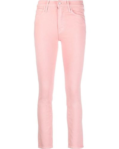 Mother The Mid Rise Dazzler Ankle Jeans - Pink