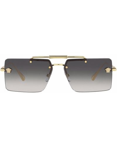 Versace Sonnenbrille mit Farbverlauf-Gläsern - Grau