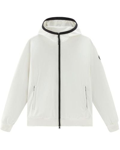 Woolrich Softshell Hooded Jacket - White