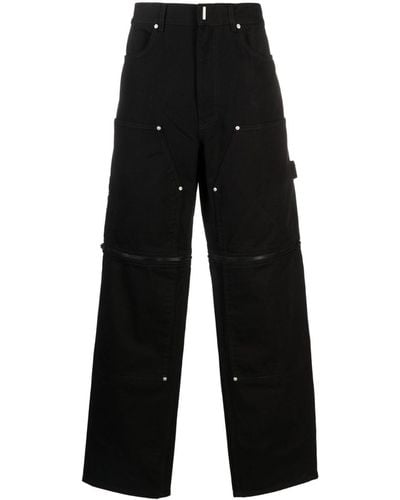 Givenchy Weite Jeans mit abnehmbaren Einsätzen - Schwarz
