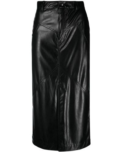 Isabel Marant Breanne Faux-leather Midi Skirt - Black