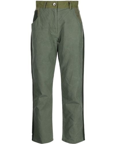 YMC Pantalones Geanie con diseño colour block - Verde