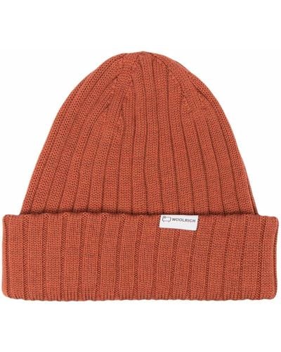 Woolrich Ribbed-knit Wool Beanie - Orange