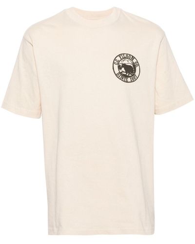 Filson T-Shirt mit Teddy-Print - Natur