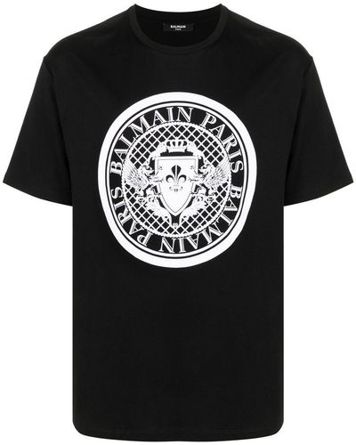 Balmain Coin Tシャツ - ブラック